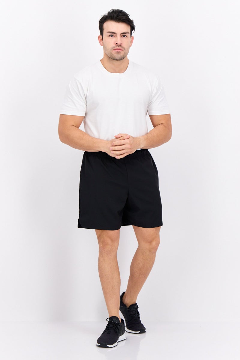 MOTION شورتات تدريب رياضية للرجال مع حبل سحب، أسود - Image 2